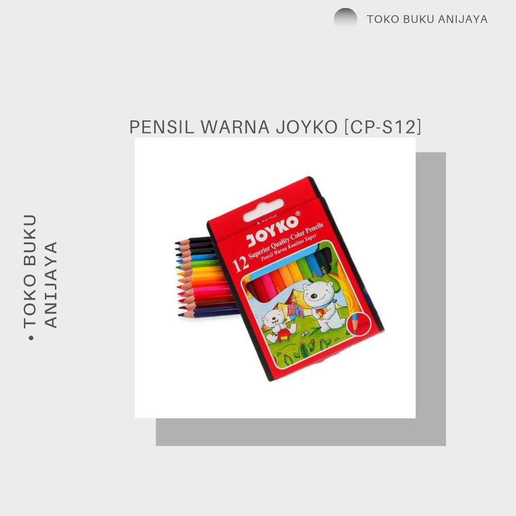 

PENSIL WARNA MEREK JOYKO 12 WARNA [CP-S12] 1SET 12 WARNA Lukisan Stationery