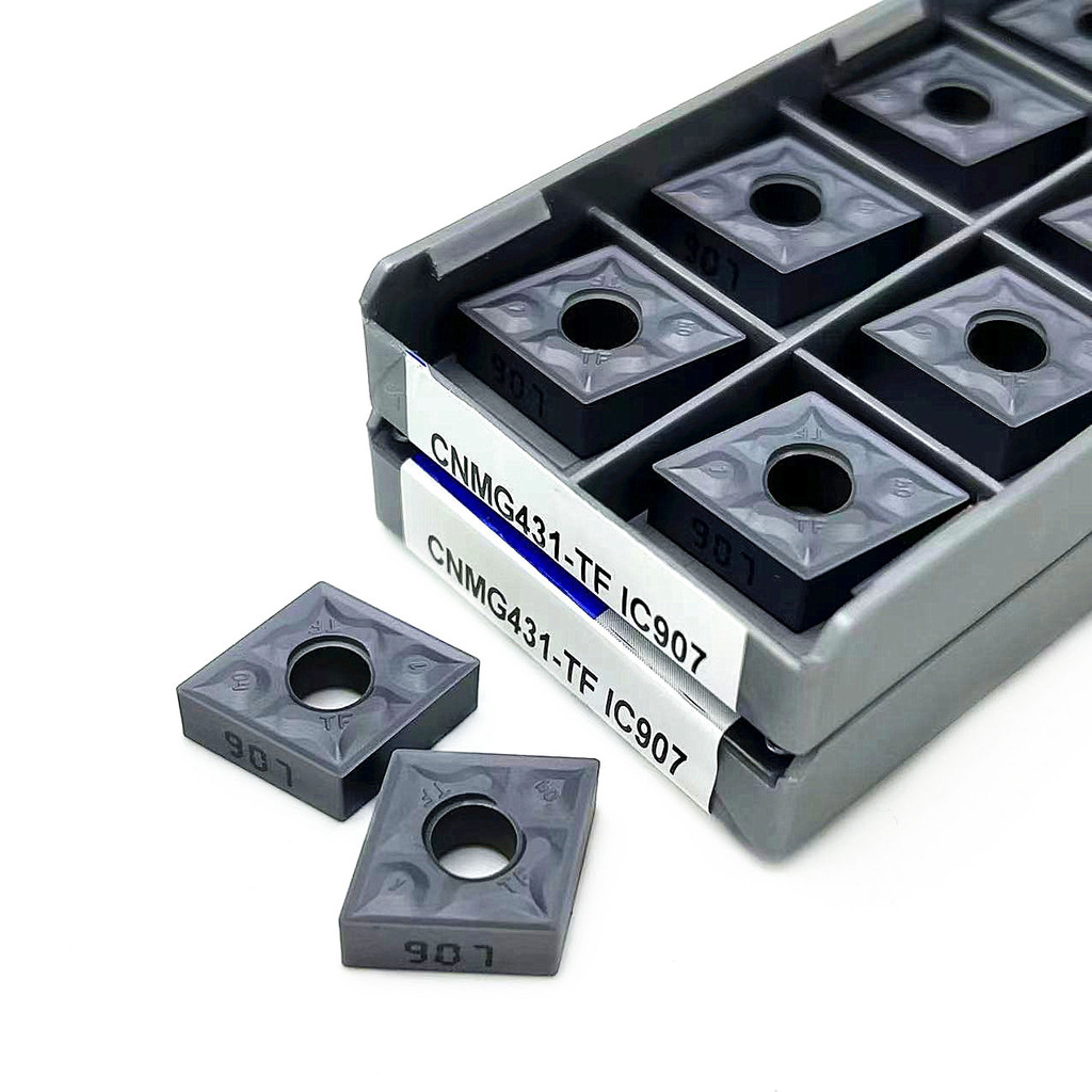High quality ISCAR 100% Original CNMG120408 CNMG120404 TF IC907 Medium Carbide Turning Inserts CNMG1
