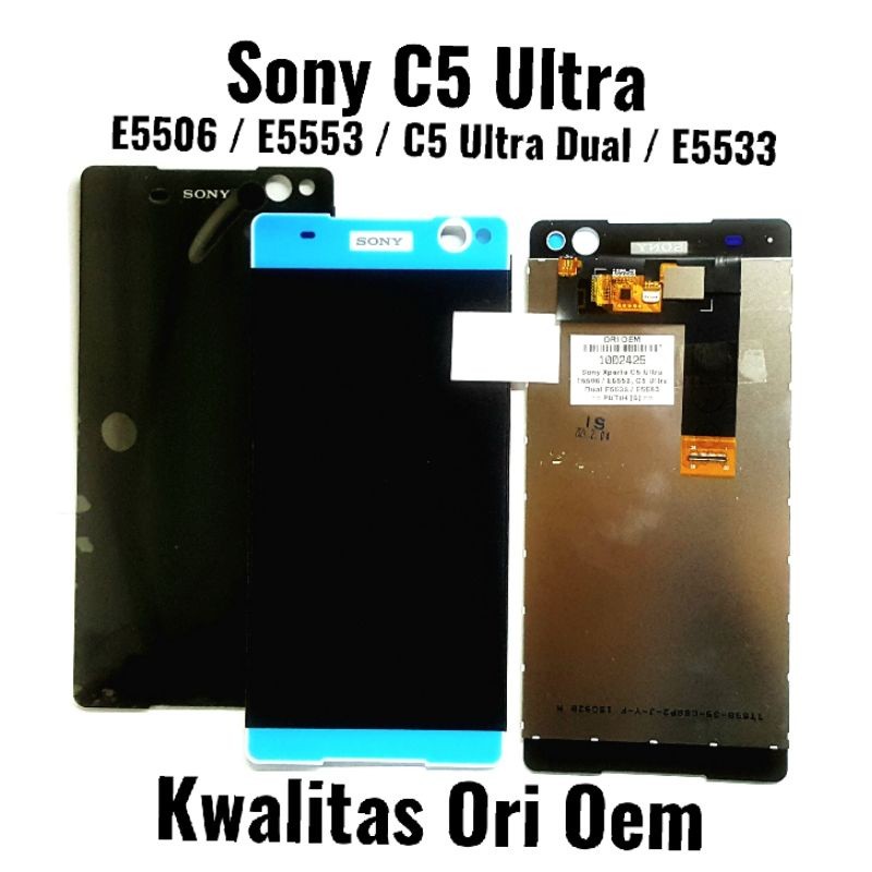 Ori OEM LCD Touchscreen Fullset Sony C5 Ultra E5506 E5553 E5533 C5 Ultra Dual ==1