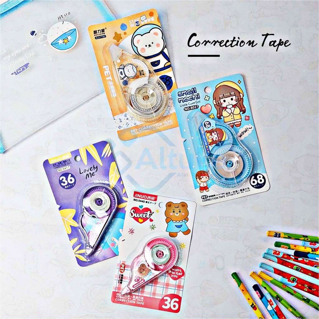 

Correction Tape / Tip X Pita Koreksi Cute Funcy Lucu 36 & 68CM