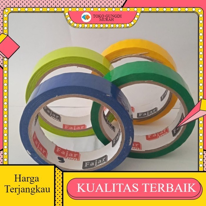 

LAKBAN WARNA UKURAN SEDANG/ LAKBAN WARNA MURAH