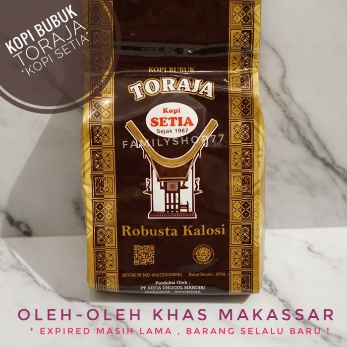 

[[Best Seller]] Kopi Toraja Kopi Setia 250gram -Kopi Bubuk - Kopi Robusta Kalosi Kopi Arabusta Kopi Arabica Oleh Oleh Khas Makassar Toraja - Kopi Robusta