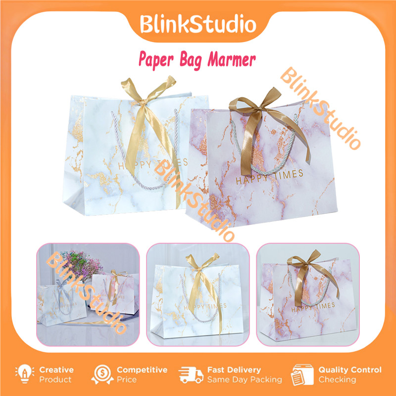 

Paper Bag Marmer Pink Vintage/Paperbag Tas Hadiah