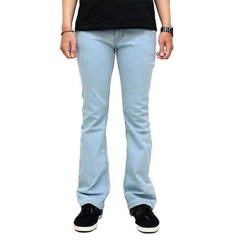Celana Cutbray Pria Flare Stretch Jeans
