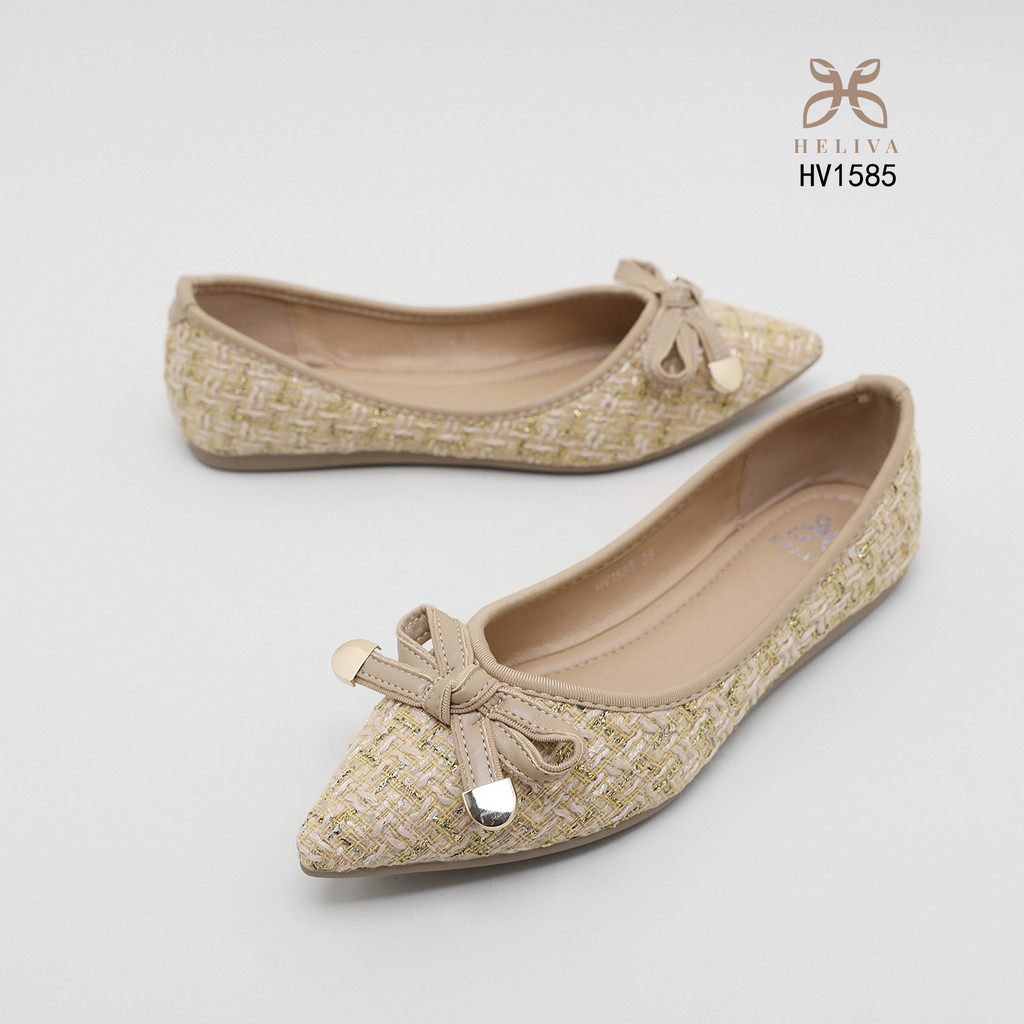 A120 GDS HELIVA Coco Sepatu FlatShoes Sol 1cm Wanita HV1585
