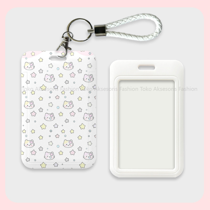 

id card holder tempat kartu lucu layer lanyard photocard aesthetic gantungan kartu nama tag cute nametag cari di lanyard 078
