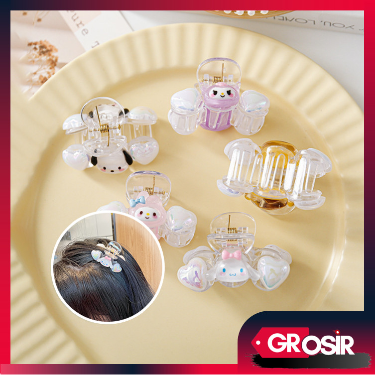Grosir - F6519 Jepit Rambut Motif Love / Jepit Rambut Korean Style / Aksesoris Rambut Motif Karakter