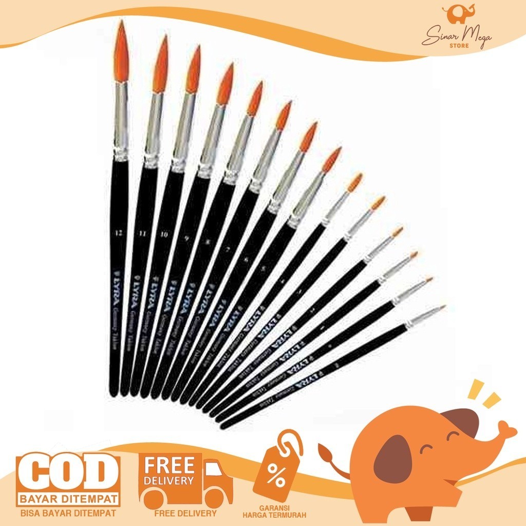 

Lyra Kuas Melukis Art Brush Round Murah