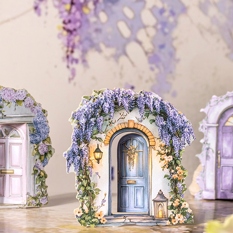 

Mr. Paper 30Pcs/bag Any door series scenery hard card stickers DIY handbook glass bottle album card decoration