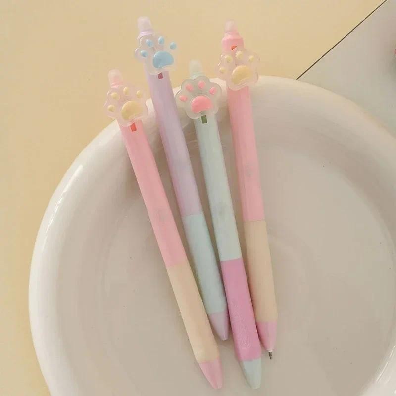 

2pcs/set Creative Erasable Gel Pens Cute Cat Paw Blue Ink Needle Pens for Writing Korean Stationery School Office Supplies