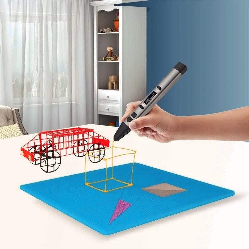 

3D Printing Pen Silicone Design Mat With 2 Finger Protectors Template Drawing Tools Silicone Pad Drawing Tools for Kids Adults