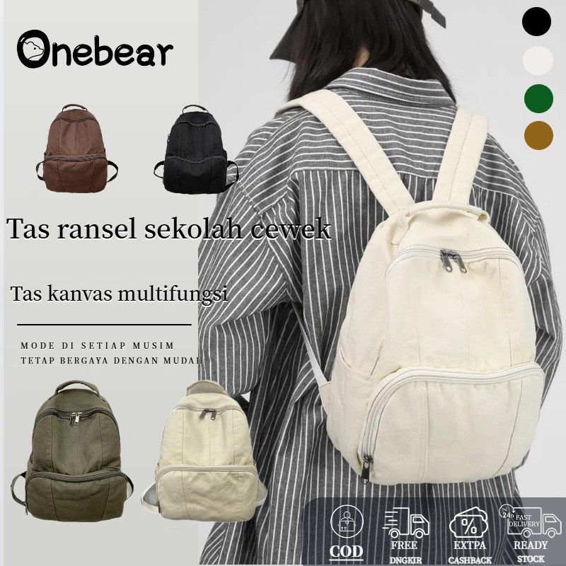 PROMOOnebear ready mini backpack korea tas backpack wanita tas ransel pria dan wanita tas ransel wan