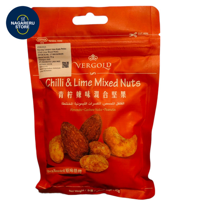 

Vergold chilli and lime mixed nuts 70gr