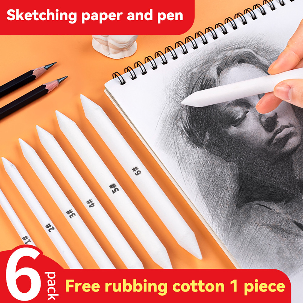 

Blending Smudge Stump Stick Set Sketcking Tool Sketch Art White Drawing Pencil Charcoal Sketcking Rice Paper Pen Artist Supplies