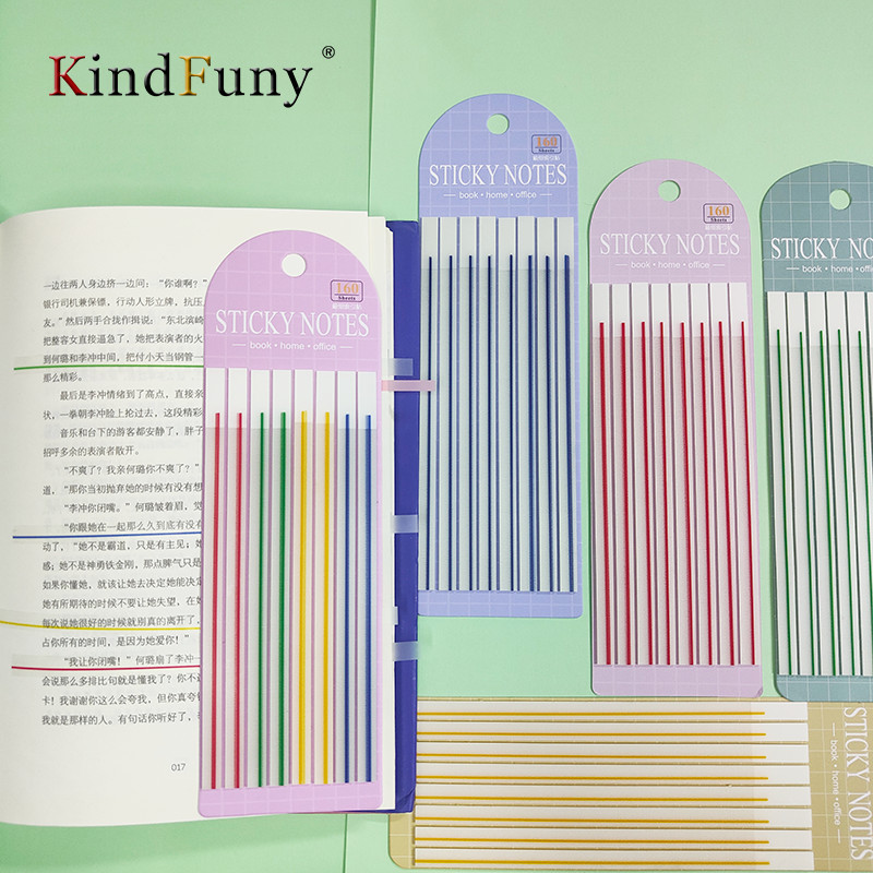 

KindFuny 160 Sheets Transparent Sticky Notes Reading Annotation for Books Notepad Bookmarks Memo Pad Index Tabs Stationery