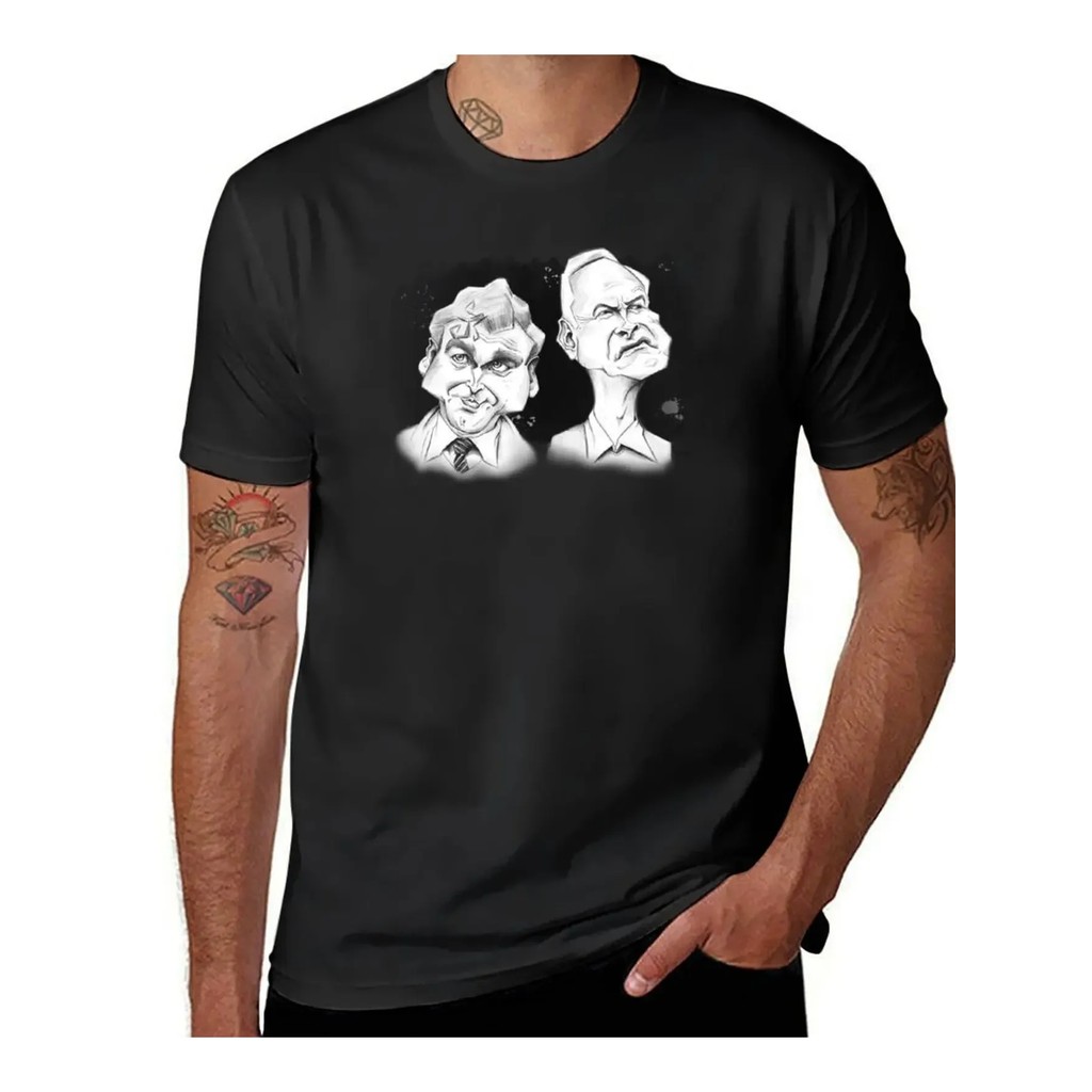 Karakter Anime Ismail Merchant James Ivory - Celana Penghalang Pakaian T-Shirt Hitam Berat Casual Mu