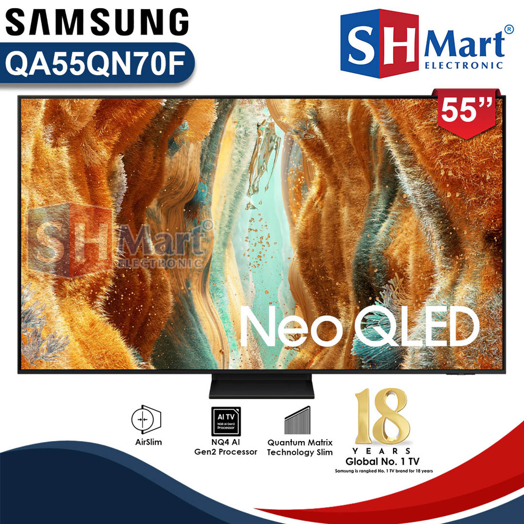 Samsung Neo Qled 55 Inch QN70F 4K Vision AI Smart Tv QA55QN70FAKXXD / 55QN70F NEW 2025 Garansi Resmi