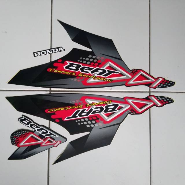 stiker striping honda beat karbu 2011 hitam