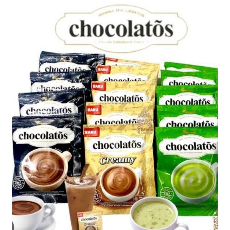 

CHOCOLATOS CHOCOLATE DRINK ITALIAN CHOCOLATE TASTE 3 IN 1 MACHA LATTE FLAVOUR - ARM