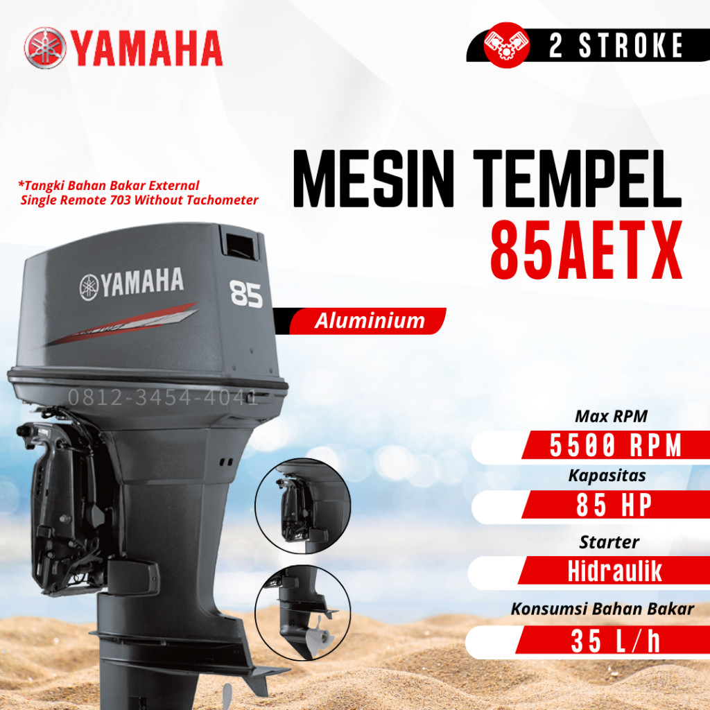 Outboard Mesin 85 Pk Yamaha Tempel 85 Hp