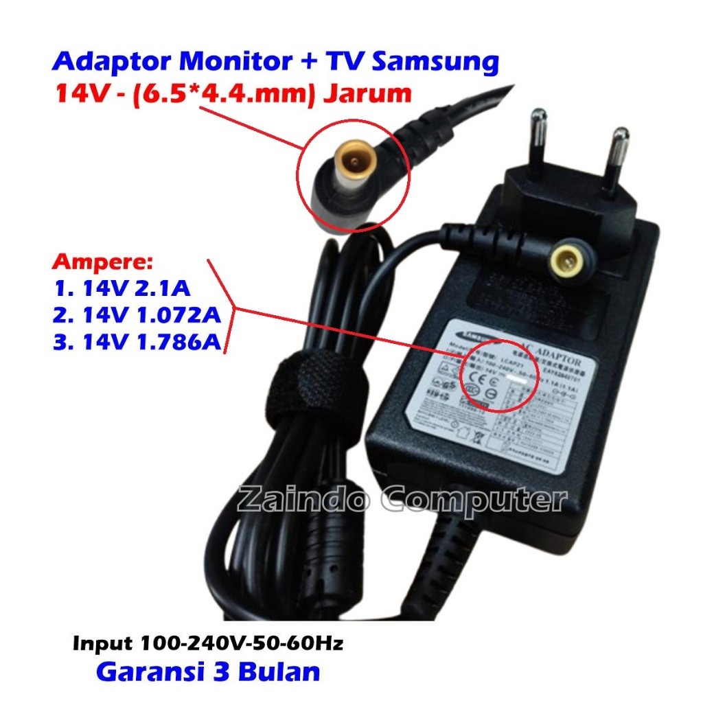 ADAPTOR MONITOR SAMSUNG 14V 2.1A ADAPTOR MONITOR SAMSUNG 14V 1.072A ADAPTOR MONITOR SAMSUNG 14V 1.78