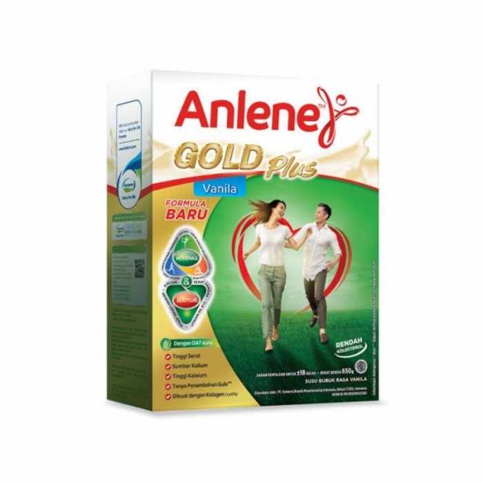 

[[PROMO]]BEST SELLER ANLENE Gold Plus Susu Vanila Box 650gr / Susu Bubuk 650 gr
