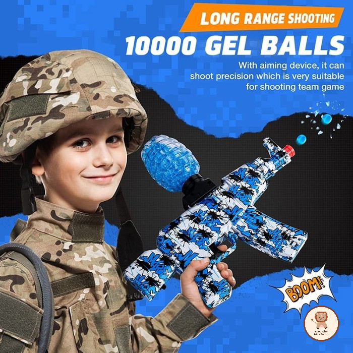 ZDANT9G Mainan Pistol Peluru Anak Laki Laki Electric Water Gel Blaster Gun Tembak Tembakan Baterai M
