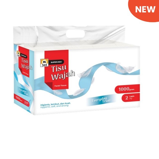 365 Facial Tissue Bag 2PLY 1000gr Tisu Wajah 1kg