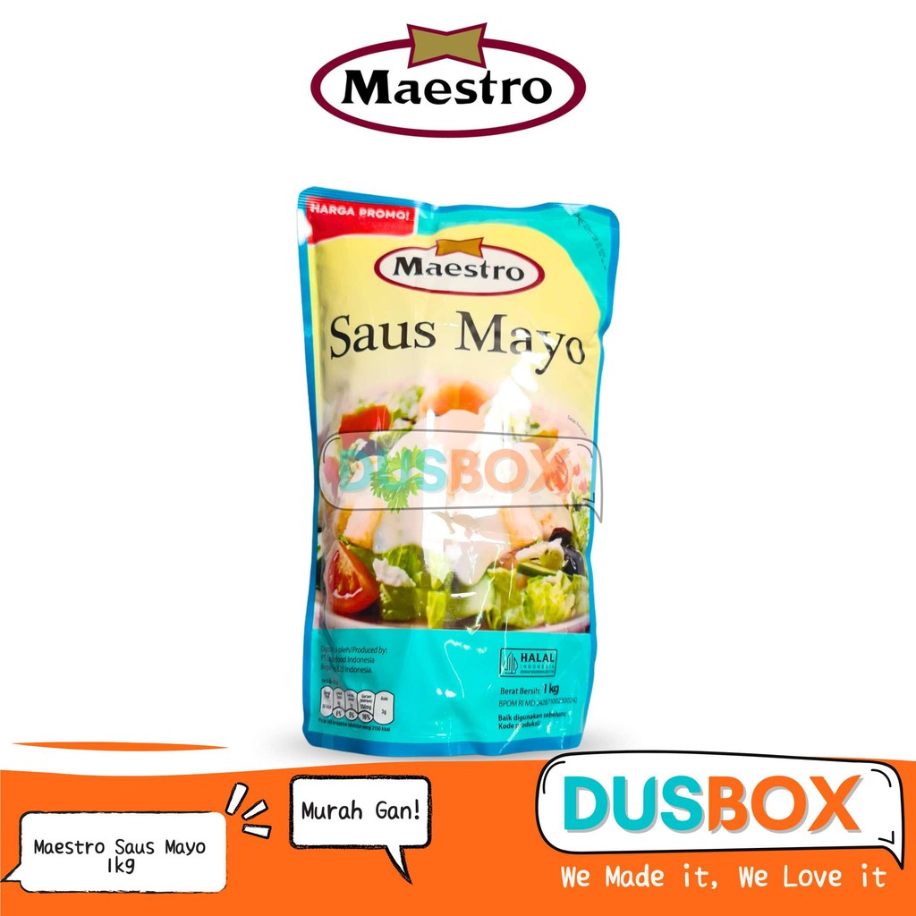 

Maestro Saus Mayo 1kg / Mayonaise Original / Mayonaise Serbaguna / Saus Mayo Maestro