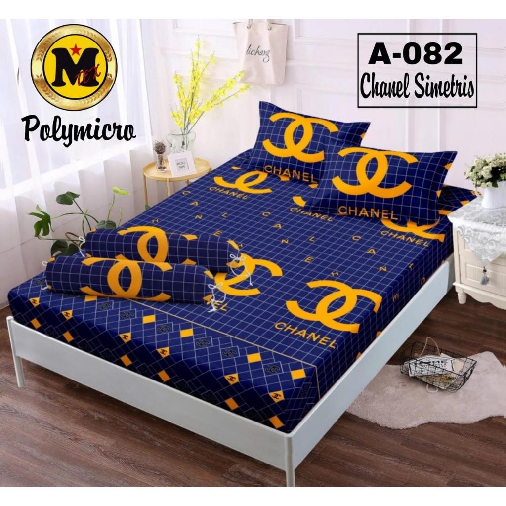 (PROMO) Sprei CHANEL uk 180 x 200 & seprei karakter 160 x 200 FREE SARBAN & SARGUL / seprai karakter