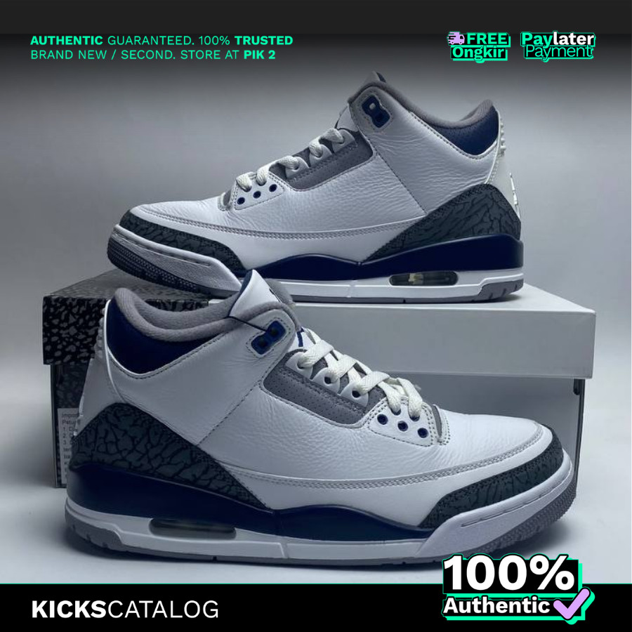 Air-Jordan-3-Retro-Midnight-Navy-(AJ-2189) - 100% Authentic | VNDS