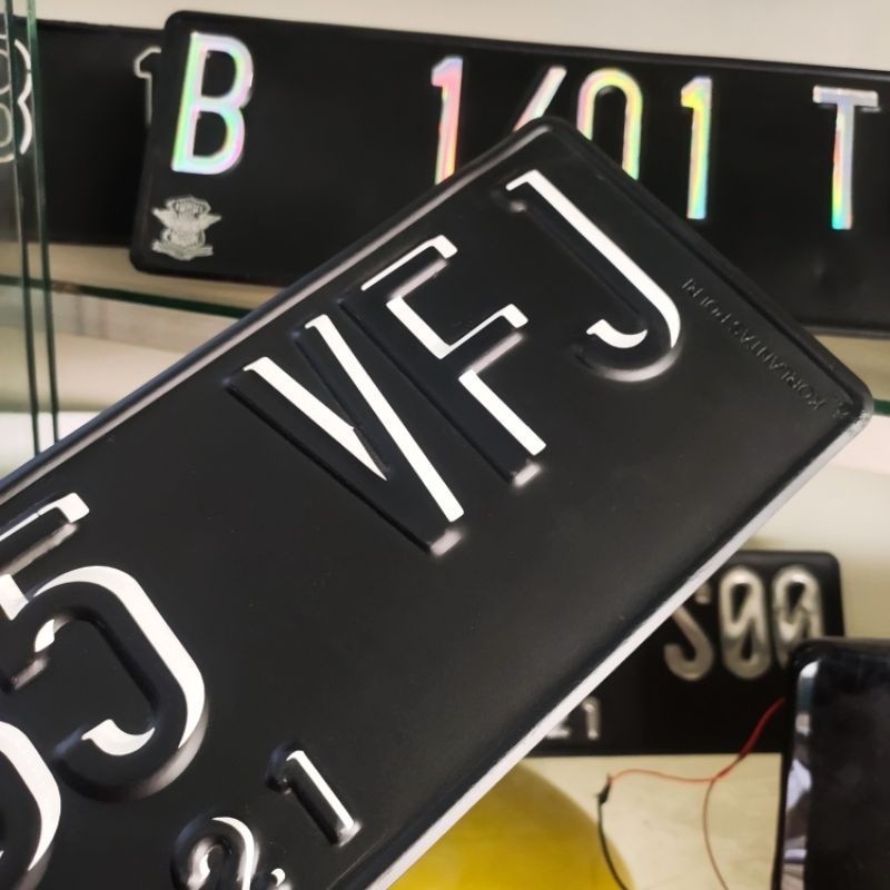 buat baru plat nomor angka variasi bayangan / plat mobil angka stiker nyala dan logo timbul