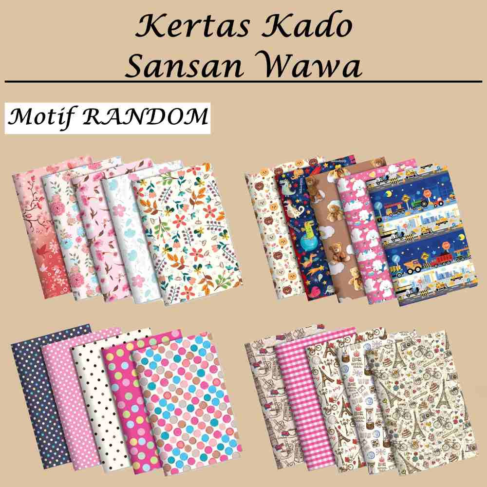 

JAKLUIS_SHOP Kertas Kado uk standard OFFICIAL Terlaris pilihan