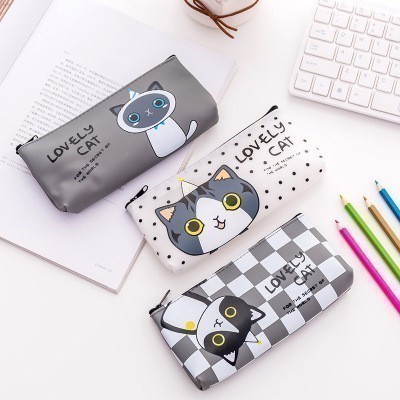 

Tas Pensil Tempat Alat Tulis Tempat Kosmetik Organizer Bag Lovely Cat Bahan Canvas 020