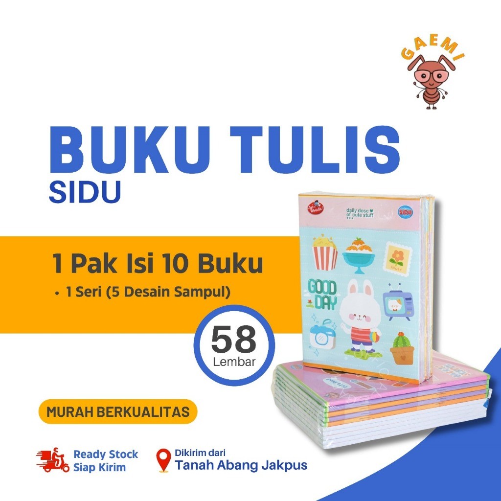 

ARFSHOP Buku Tulis Sidu 58 Lembar 1 Pack Isi 10 Pcs