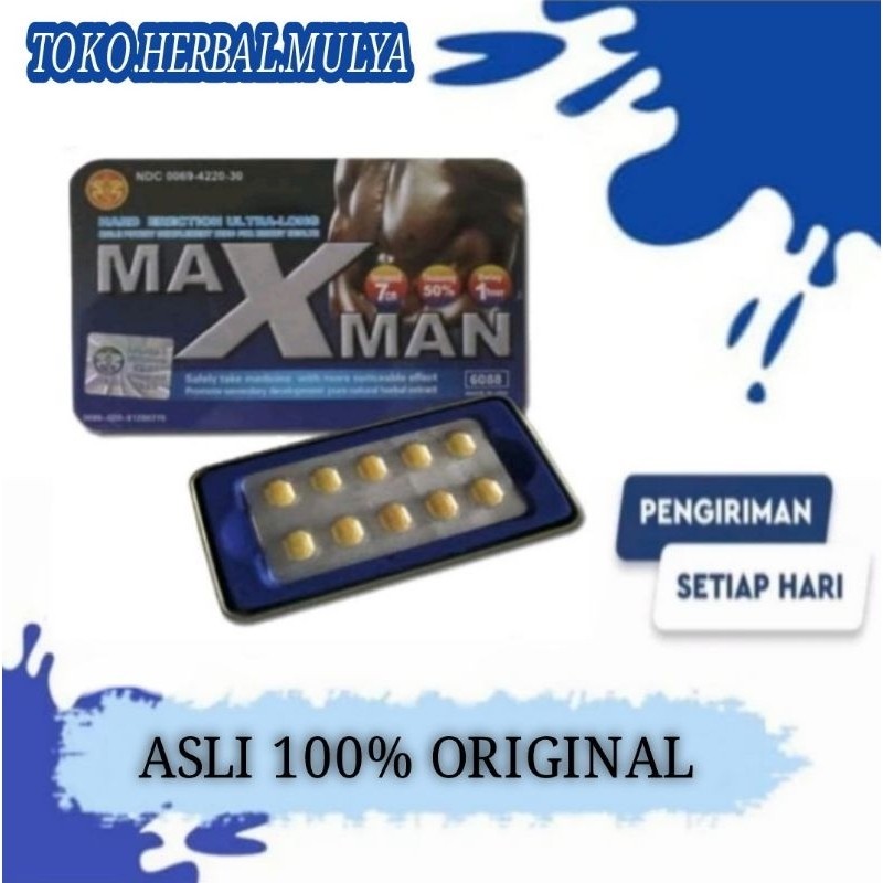 100% ASLI MAXMAN TABLET OBAT PRIA STAMINA ISI 10 ORIGINAL Maxman
