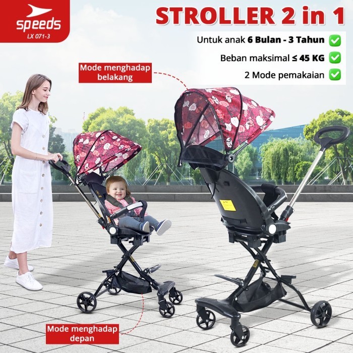 SPEEDS Stroller Bayi Stroller Baby Kereta Dorong Bayi Dorongan Anak