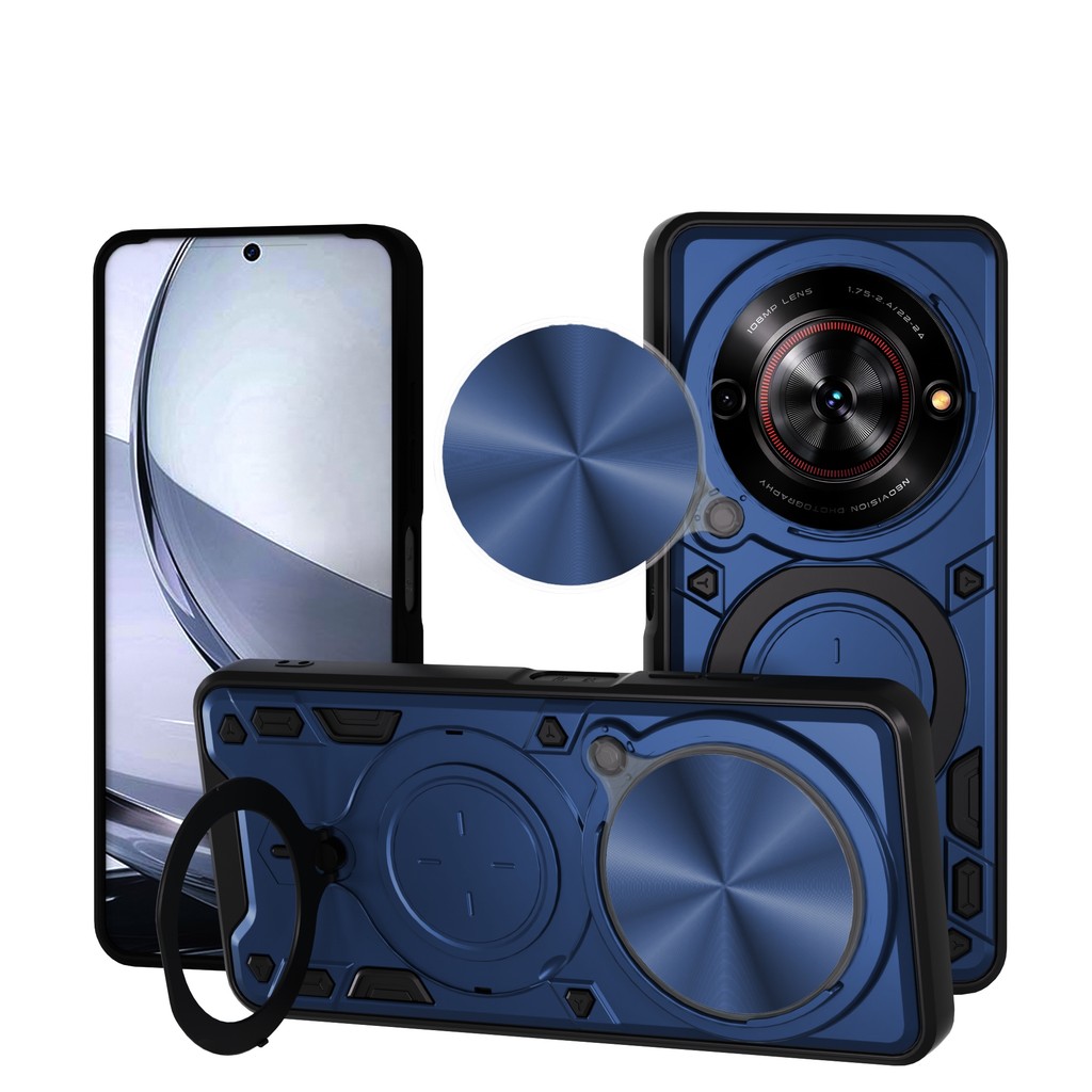 Untuk ZTE Nubia Focus 5G Nubia V70 Max Blade V70 Max Kasus Shockproof Camera Protection Ring Bracket