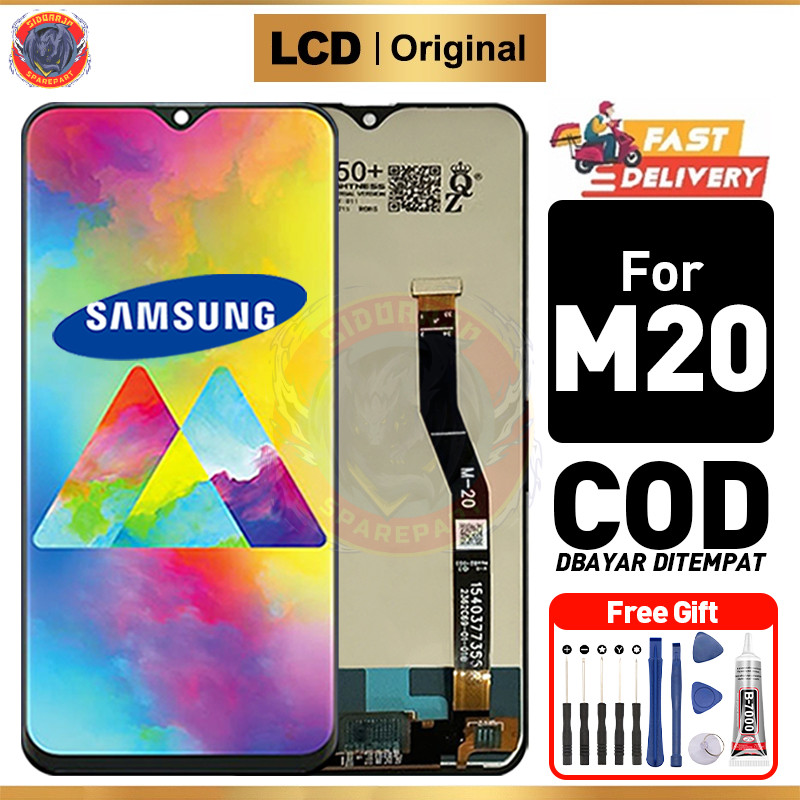 LCD Samsung M20 Original Touchscreen Fullset Asli Ori Compatible For Glass Touch Screen Digitizer