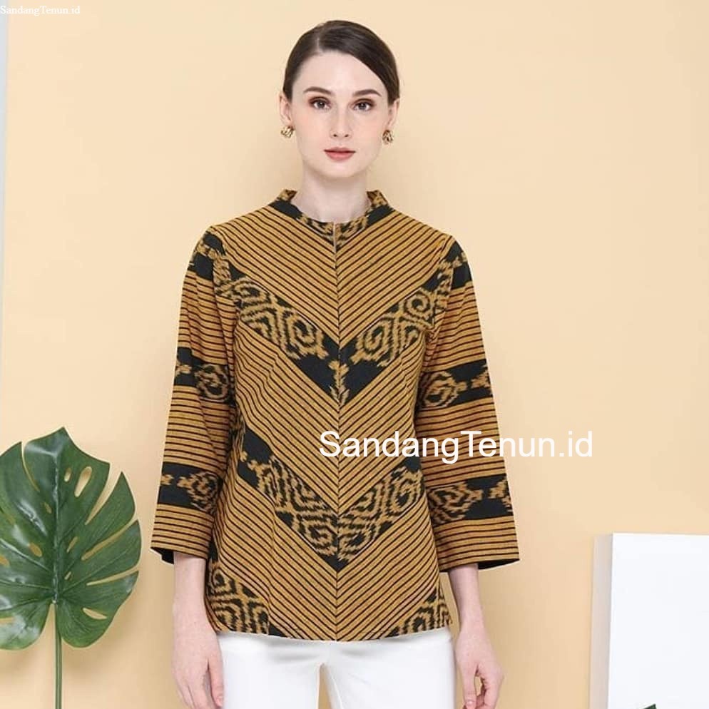 Tunik Tenun Motif Batik Tenun Wanita & Baju Tenun Wanita
