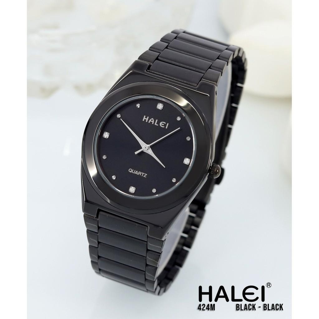 PROMO JAM TANGAN UNISEX HALEI ANTI AIR ORIGINAL BONUS GELANG TITANIUM DAN KOTAK BISA COD ( DSH-014 )
