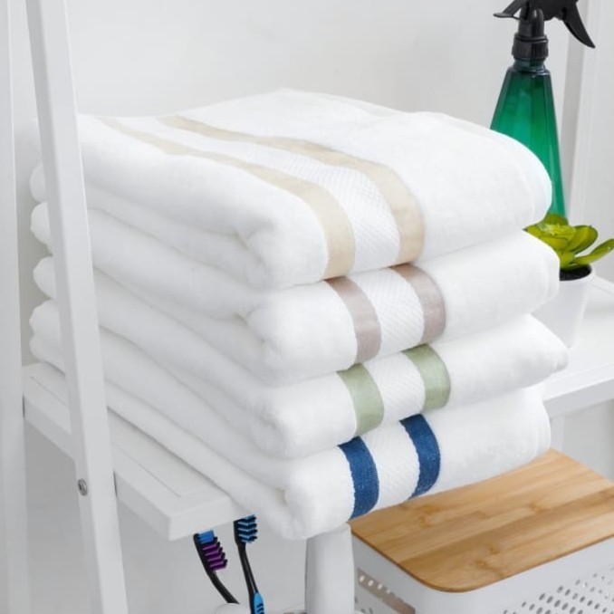 Handuk Mandi Dewasa 70x140 Cotton INFORMA Bath Towel Strip Polos