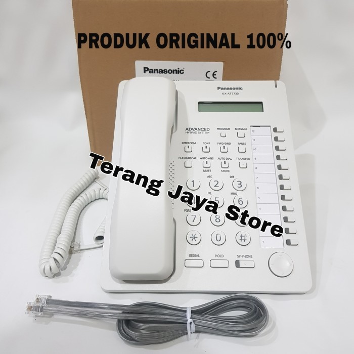 Telepon Kabel Panasonic KX-AT7730 Digital Panasonic KX-AT7730 (Putih) - Putih