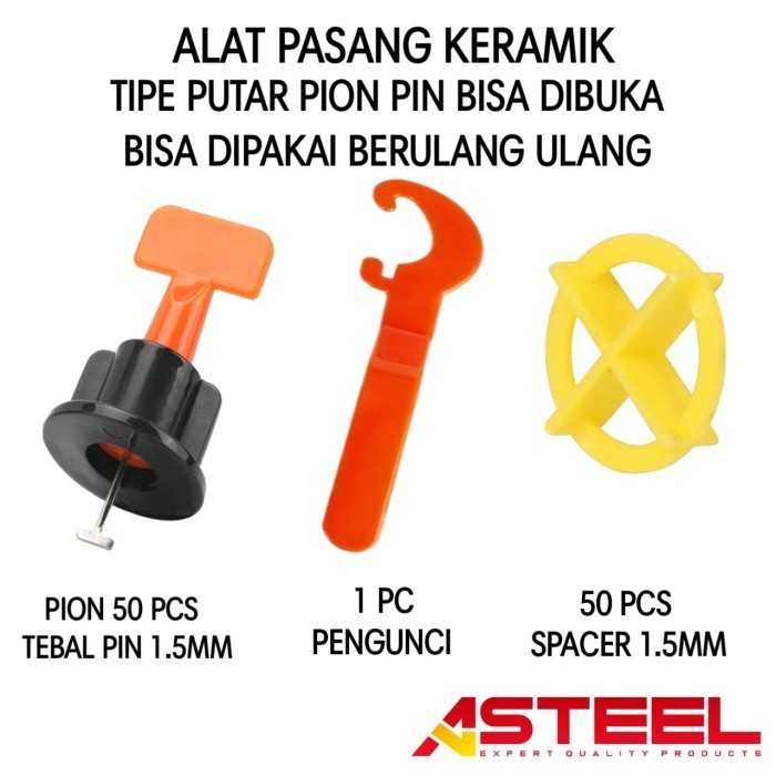 

PROMO MURAH PAKET ALAT PERATA KERAMIK TIPE PUTAR PIN 1.5 MM DAN SPACER - SPACER 1-1.5MM
