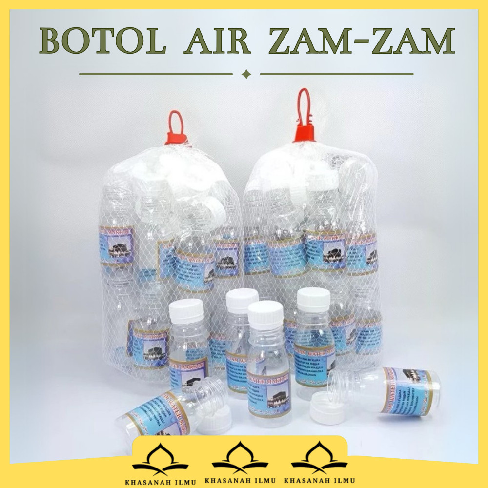

Botol Air Zam Zam 80 ML Isi 25 Pcs Original Oleh Oleh Haji dan Umroh