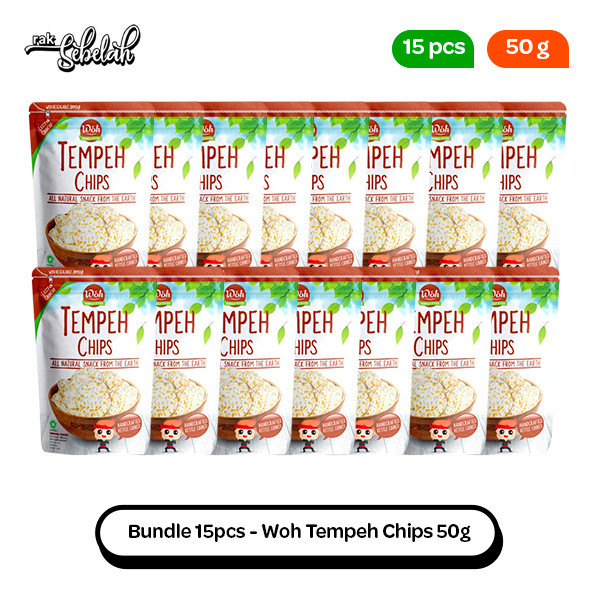 

Bundle 15pcs - Woh Tempeh Chips 50gr | Snack Keripik Tempe Gluten Free