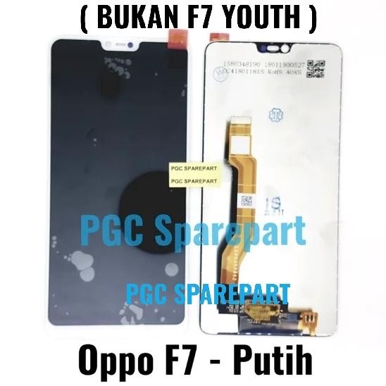 Original OEM LCD Touchscreen Fullset Oppo F7 - Hitam, Super Crown
