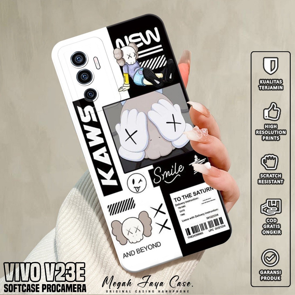 Softcase Hp VIVO V23E - Case Hp VIVO V23E Motif AES - Softcase Pro Camera - Silikon Hp VIVO V23E - K