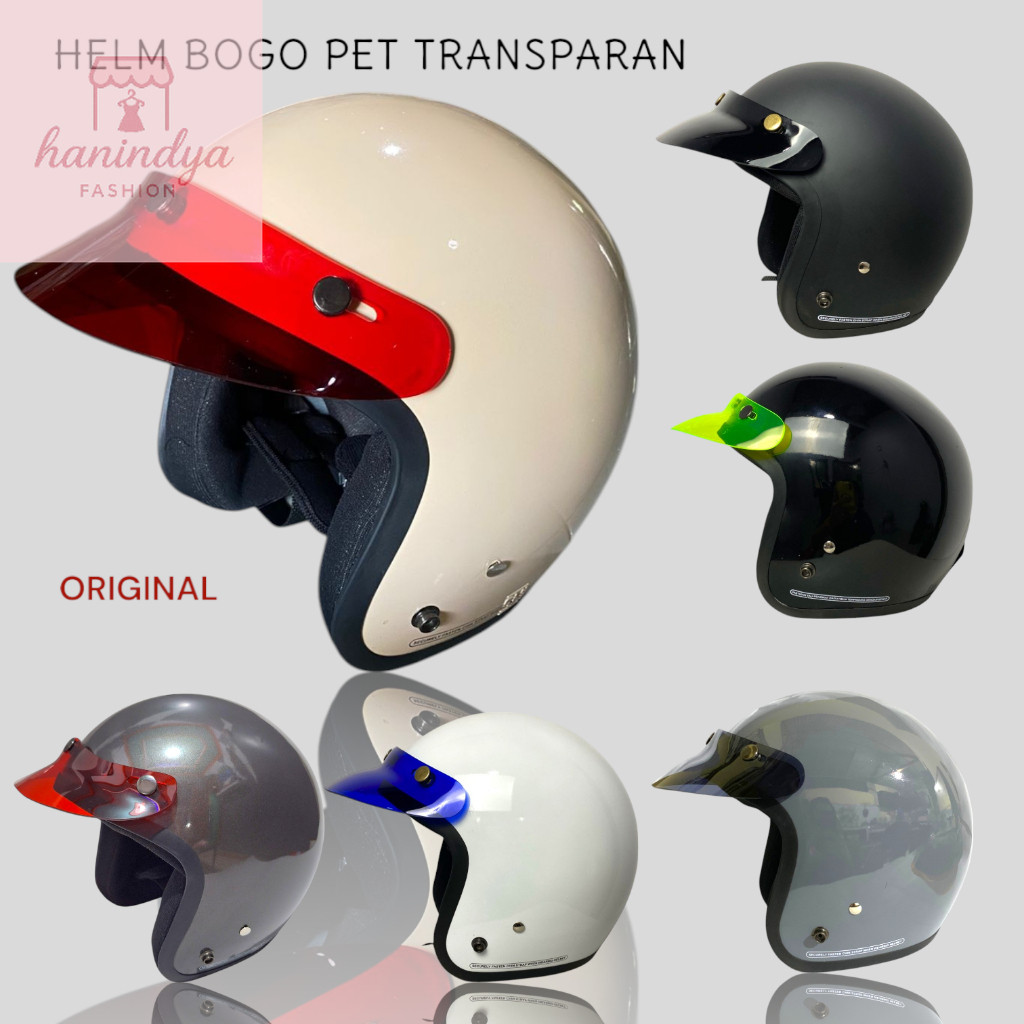 Helm Terkini / HELM BOGO DEWASA PET WARNA TRANSPARAN/HELM PRIA WANITA