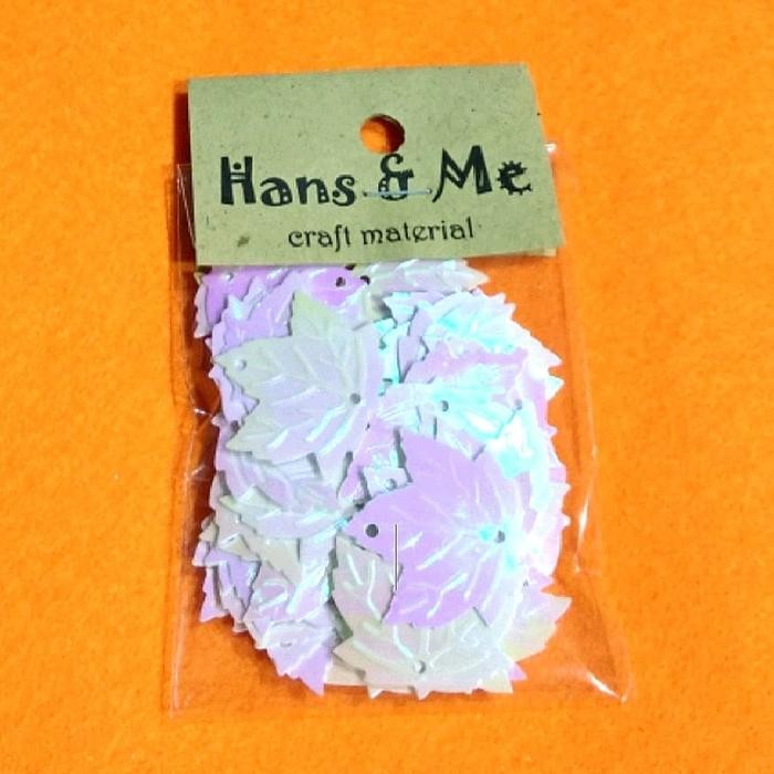 Payet Manik Daun Anggur Putih Gradasi